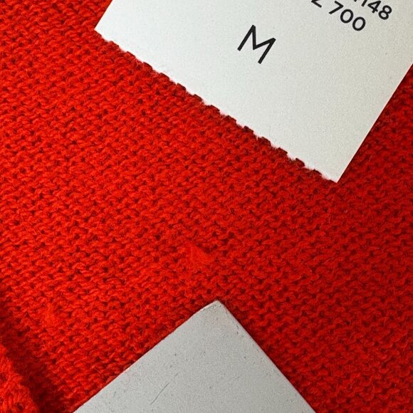 Ann Taylor Loft A Line Sweater Dress Size M Orange V Neck 3/4 Sleeve NWT - Picture 7 of 10